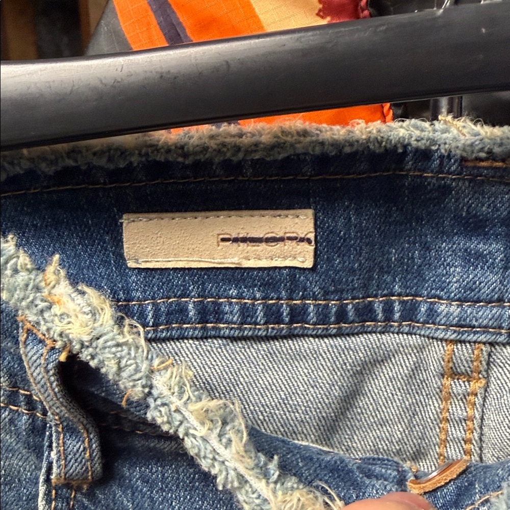 Pilcro Medium Blue High-Rise Flare Jeans - Picture 5 of 6